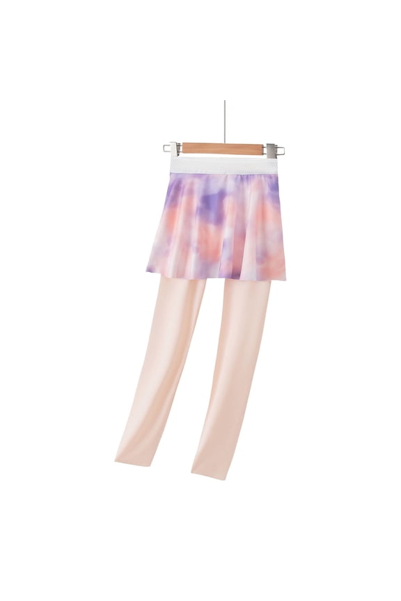 Boys Pants Girl's Summer breathable soft skirt gradient color elastic skirt Pink