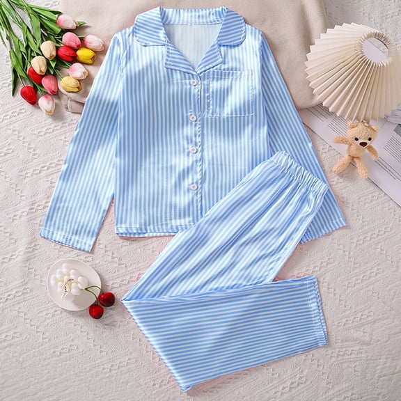 Juslio Boys Pants Pockets Printed Sleeved two-piece Set Light Blue