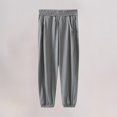 thumbnail image 1 of Juslio Boys Pants Solid Casual Summer Loose Thin Breathable Elastic Sports Mosquito Proof Air-conditioned Gray, 1 of 3