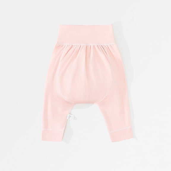 Juslio Boys Pants Solid Casual Thin High Waist Belly Protection Buttocks Sleeping Elastic Waist Pink