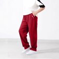 thumbnail image 1 of Juslio Boys Pants Solid Pockets Pocket Ankle Tied Spring Red, 1 of 7
