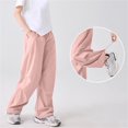 thumbnail image 1 of Juslio Boys Pants Solid Pockets Thin Mosquito Proof Summer Sun Protection Breathable Pocket Pink, 1 of 7