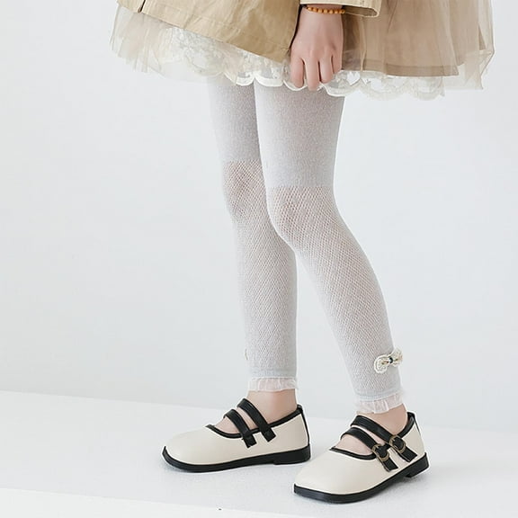 Juslio Boys Pants Summer Leggings Hollow Out Breathable Mosquito Proof Mesh Pantyhose Gray