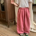 thumbnail image 1 of Juslio Girls Pants Toddler Kids Cute Leisure Trousers Pink, 1 of 9