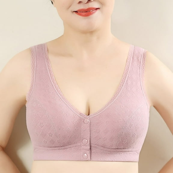 Juslio Bras for Women Athletic Wirefree Vest Solid Front Closure Bras