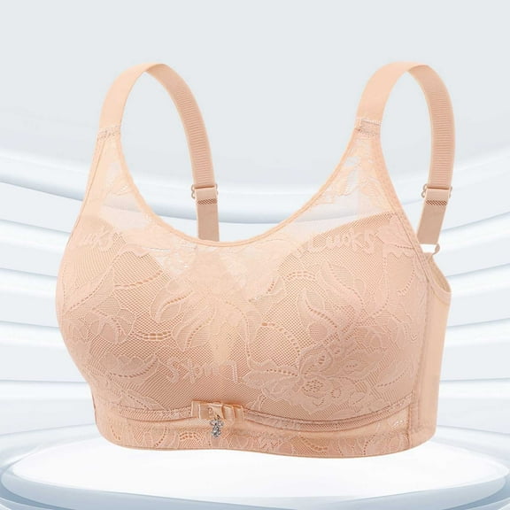 Juslio Bras for Women No Underwire Bra Comfortable Breathable Sports Backless Push Up Bra