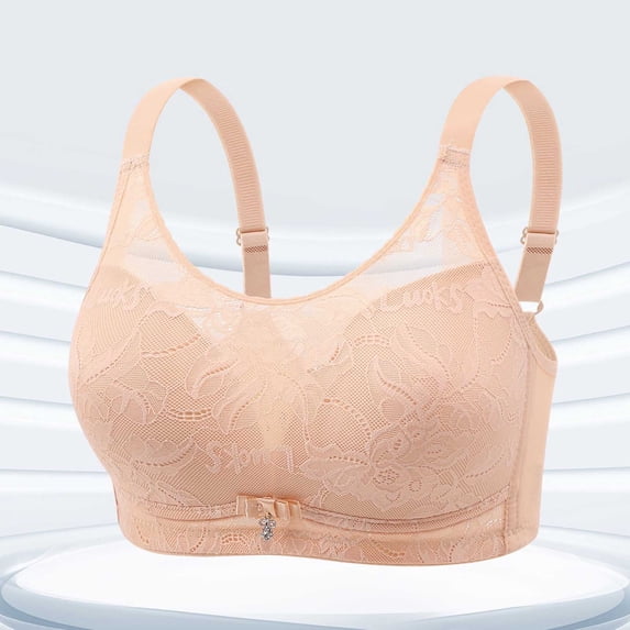 Juslio Bras for Women No Underwire Bra Comfortable Breathable Sports Backless Push Up Bra