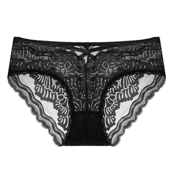 Juslio Cotton Panties for Women Low Waist Lace Soft Elastic Sexy Breathable Soft Breathable Underwear