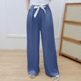 thumbnail image 1 of Juslio Cotton Pants Women Cotton with Pockets High Waist Casual Elastic,Waist Wide Leg Pants Free Size, 1 of 3