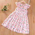 thumbnail image 1 of Juslio Dresses for Girls Summer Beach Girls Skirt Kids Clothes Short Sleeve Print Casual Little Girl Dresses, 1 of 3