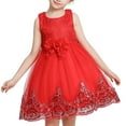 thumbnail image 1 of Juslio Dresses for Girls Round Neck Kids Flower Clothing Sleeveless Girl Dress, 1 of 7