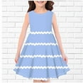 thumbnail image 1 of Juslio Dresses for Girls Girls Kids Clothes Sleeveless Print Little Girl Dresses 9 Years Blue, 1 of 3