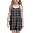 thumbnail image 1 of Juslio Dresses for Girls Knee Length Sleeveless Pockets Casual Summer Beach A-line Gray Halter Dress, 1 of 5