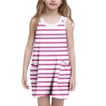 thumbnail image 1 of Juslio Dresses for Girls Knee Length Sleeveless Pockets Casual Summer Beach A-line Pink Halter Dress, 1 of 5