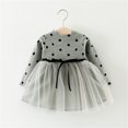 thumbnail image 1 of Juslio Dresses for Girls Toddler Long Sleeve Round Neck Casual Summer Beach A-line Knee Length Princess Dresses, 1 of 3