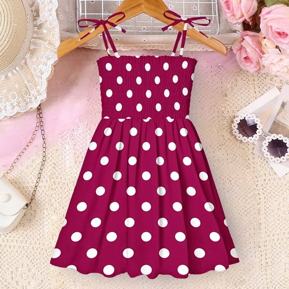 Juslio Girl Dresses Casual Sleeveless Girls Clothing Summer Beach A-line Knee Length Pink Sundress