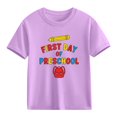 thumbnail image 1 of Juslio Girl Letter Pattern T Shirts Casual Short Sleeved, Tops Comfortable Breathable Crew Neck Shirts Sizes 2-18, 1 of 9