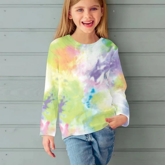 Juslio Girl Shirts Long Sleeve Girls and Boys Shirts Kids Clothing Fashion Tops Casual Sweatshirts