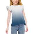 thumbnail image 1 of Juslio Girl Shirts Ruffle Short Sleeve Kids Clothing Fashion Tops Casual 3-15Years T-Shirts, 1 of 8