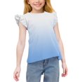 thumbnail image 1 of Juslio Girl Shirts Ruffle Short Sleeve Kids Clothing Fashion Tops Casual 3-15Years, 1 of 8