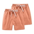 thumbnail image 1 of Juslio Girls 2PC Elastic Waist Breathable Linen Shorts Drawstring Casual Shorts Sizes 10-11, 1 of 6