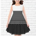 thumbnail image 1 of Juslio Girls Dresses Black Kids Clothes Sleeveless Print Little Girl Dresses 13 Years Black, 1 of 4