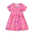 thumbnail image 1 of Juslio Girls Dresses Summer Beach Girls Sundress Kids Flower Clothes Short Sleeve Print Casual Little Girl Dresses, 1 of 6