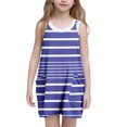 thumbnail image 1 of Juslio Girls Dresses A-line Sleeveless Pockets Knee Length Casual Summer Beach Purple Halter Dress, 1 of 5
