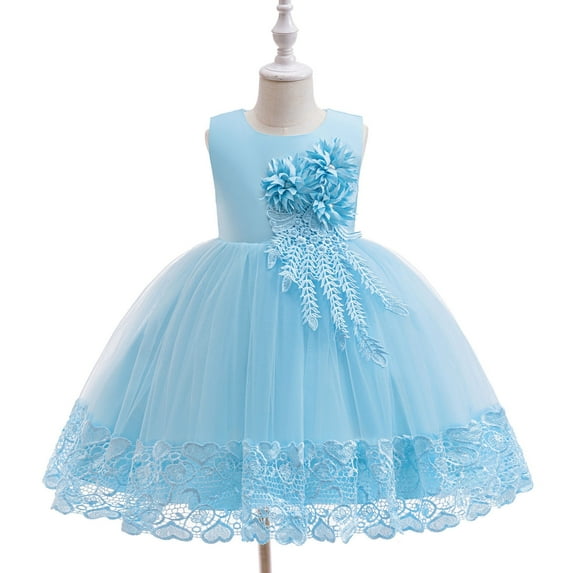 Juslio Dresses for Girls Princess Kids Clothes Sleeveless Little Girl Dresses