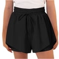 thumbnail image 1 of Juslio Girls Elastic Waist Breathable Shorts Solid Casual Shorts Sizes 6, 1 of 8