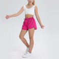 thumbnail image 1 of Juslio Girls Fake Two-Piece Zipper Elastic Waist Breathable with Pockets Solid Casual Shorts Sizes 130, 1 of 7
