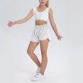 thumbnail image 1 of Juslio Girls Fake Two-Piece Zipper Elastic Waist Breathable with Pockets Solid Casual Shorts Sizes 70, 1 of 6
