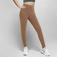 thumbnail image 1 of Juslio Girls Leggings Solid Casual Wide Waist Tight Bottom Yoga Khaki, 1 of 8