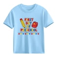 thumbnail image 1 of Juslio Girls Letter Pattern T Shirts Comfortable Breathable Crew, Neck Casual Short Sleeved Tops Shirts Sizes 2-18, 1 of 9