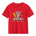 thumbnail image 1 of Juslio Girls Letter Pattern T Shirts Comfortable Breathable Crew, Neck Casual Short Sleeved Tops Shirts Sizes 2-18, 1 of 9