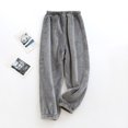 thumbnail image 1 of Juslio Girls Pants Casual Solid Flannel Thick Flannel MediumLarge Sleeping Gray, 1 of 6