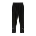 thumbnail image 1 of Juslio Girls Pants Casual Solid Summer Thin Breathable Slim Mosquito Proof Full Length Leggings Black, 1 of 2