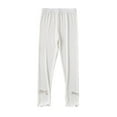 thumbnail image 1 of Juslio Girls Pants Casual Solid Summer Thin Breathable Slim Mosquito Proof Full Length Leggings White, 1 of 2
