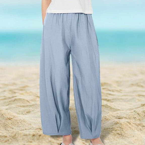 Juslio Girls Pants Casual Unisex Child Toddler KidsCute Leisure Trousers Wide Leg