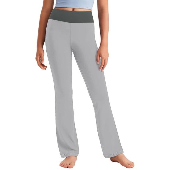 Juslio Girls Pants Casual Unisex Child Toddler KidsCute Sweet Elasticity Straight High Waist Yoga Gray