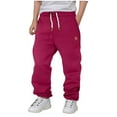 thumbnail image 1 of Juslio Girls Pants Casual Unisex Child With Pockets Thin Velvet Western-style Warm Winter Styles Full Length Hot Pink, 1 of 5