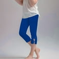 thumbnail image 1 of Juslio Girls Pants Cropped Trousers Stretchy Athletic Tights Dance Workout Running Yoga Leggings for Kids Teens Daily Wear（Blue Capris， 3 Years）, 1 of 6