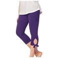 thumbnail image 1 of Juslio Girls Capris Kids Fashion Solid Color Cute Summer Leisure Yoga Leggings Sports Cropped（Purple Capris， 12 Years）, 1 of 8