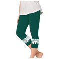 thumbnail image 1 of Juslio Girls Pants Kids Fashion Solid Color Cute Summer Leisure Yoga Leggings Sports Lace Cropped（Green Capris， 12 Years）, 1 of 8