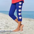 thumbnail image 1 of Juslio Girls Capris Kids Girls Fashion Baesball Print Summer Leisure Yoga Leggings Sports Cropped（Blue Capris， 12 Years）, 1 of 4