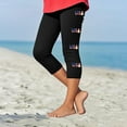 thumbnail image 1 of Juslio Girls Pants Kids Girls Fashion Print Summer Leisure Yoga Leggings Sports Cropped（Black Capris， 12 Years）, 1 of 4