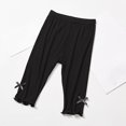 thumbnail image 1 of Juslio Girls Pants Solid Casual Soft Slim Thin Elastic Outer With Bow Tie Black, 1 of 4