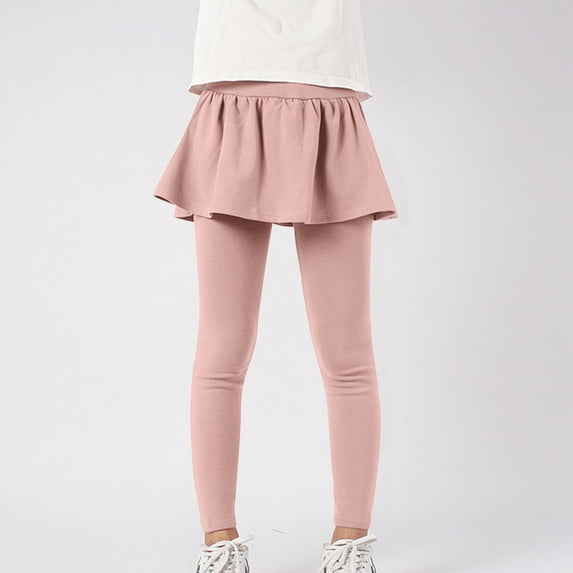 Juslio Girls Pants Solid Casual Summer Leggings Skirts Hot Pink