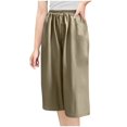 thumbnail image 1 of Juslio Girls Capris Summer Mid To Large Children's Functional Cropped Protection and Cool Children's Casual Student（Khaki Capris， 15 Years）, 1 of 4