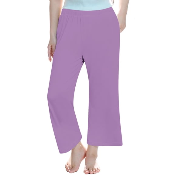 Juslio Girls Pants Unisex Child Casual Loose High Waist Wide Leg Workout Out Leggings Trousers Yoga Gym Purple